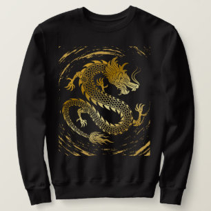 Sweatshirt Tourbillon de dragon d'or