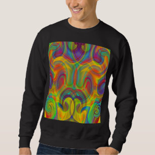 SWEATSHIRT TOURBILLON GÉOMÉTRIQUE ART COLORÉ ABSTRAIT