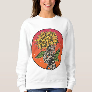 Sweatshirt Tournesol de l'os de main