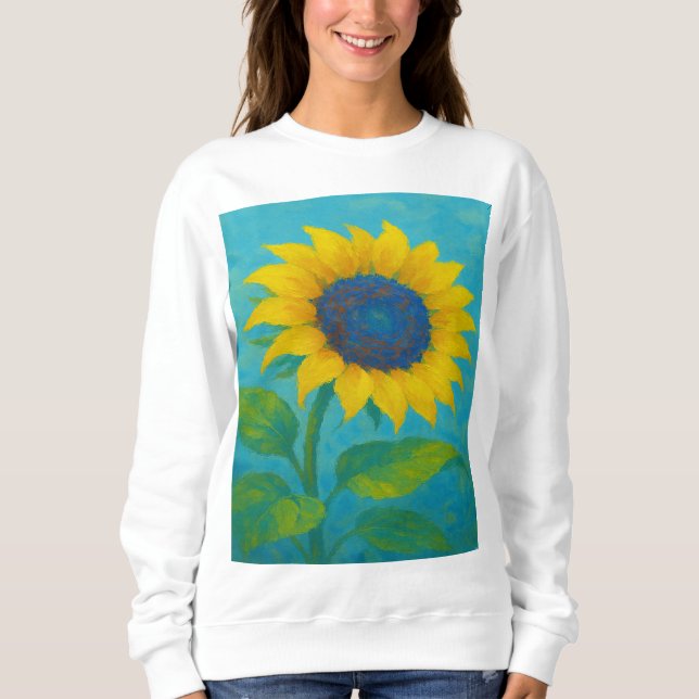 Sweatshirt Tournesol de Neon - Nature audacieuse en lumière v (Devant)