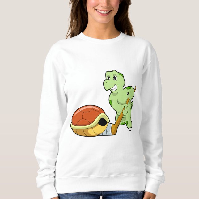 Sweatshirt Tourterelle Hockey sur glace Canne de hockey sur g (Devant)