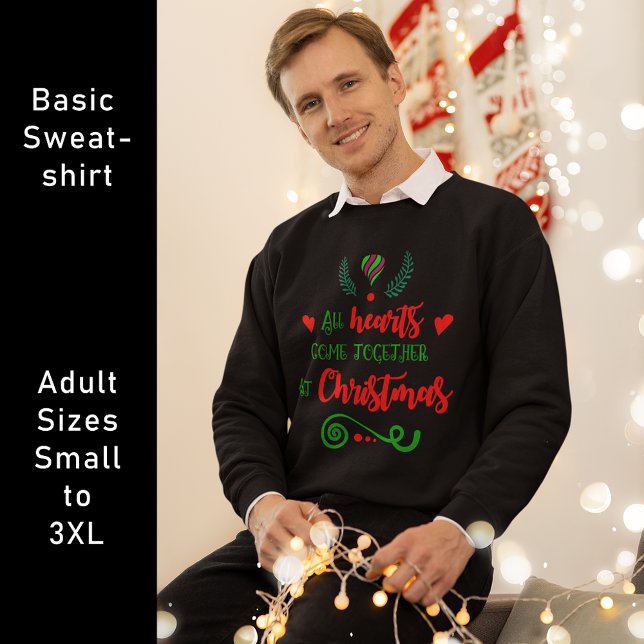 Sweatshirt Tous Les Coeurs Se Réunissent Lors Des Fêtes De No (Always Better Together in Winter Weather Christmas Sweatshirt)