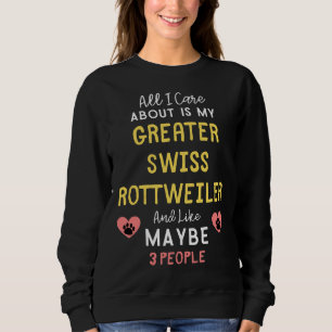 Sweatshirt Tout Ce Qui M'Intéresse, C'Est Mon Grand Swiss Rot