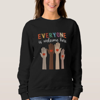 Sweatshirt Tout Le Monde Est Le Bienvenu Ici Enseignant Idaho