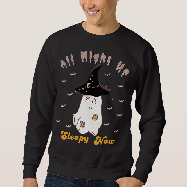 Sweatshirt Toute la nuit dormez dormant maintenant Halloween (Devant)