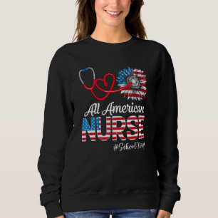 Sweatshirt Toute l'école américaine infirmière Sunflower Patr
