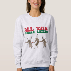 Sweatshirt Toutes les Dames Jingle Reindeer Drôle Noël