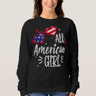 Sweatshirt Toutes les filles américaines Patriotic 4 juillet 