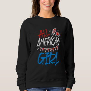 Sweatshirt Toutes les filles américaines patriotique 4 juille