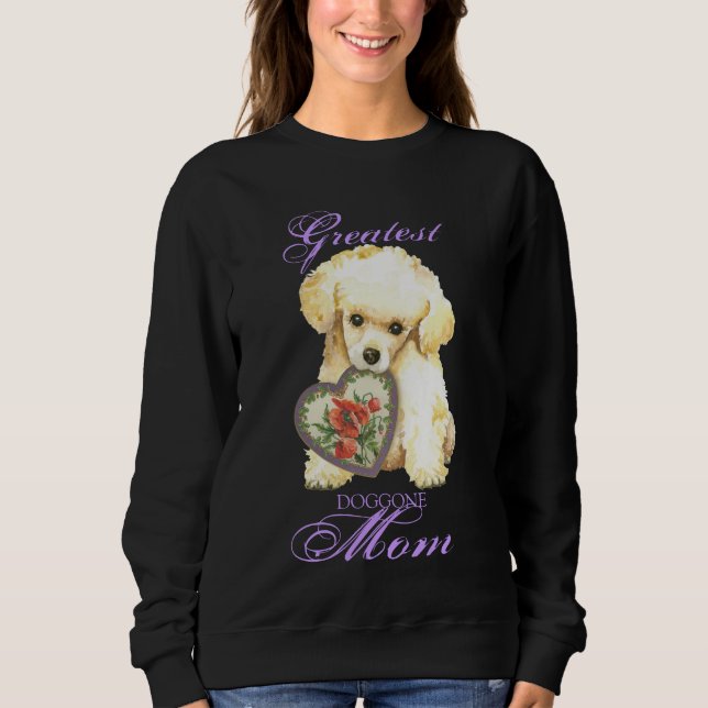 Sweatshirt Toy Poodle Heart Maman (Devant)