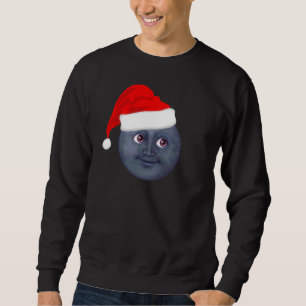 Sweatshirt Traction d'Emoji de lune de Noël au-dessus de