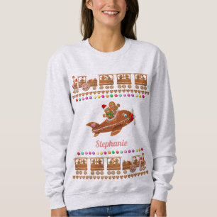 Sweatshirt Trains et plans en pain d'épices à bonbons