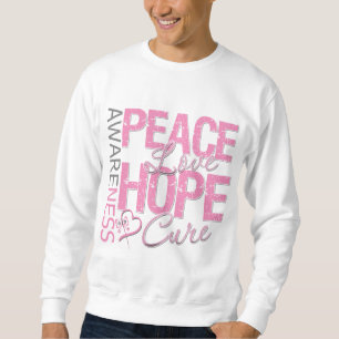 Sweatshirt Traitement d'amour de paix de cancer du sein
