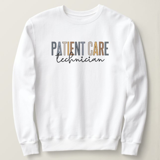 Sweatshirt Traitement des patients Technicien Dons PCT (Design devant)