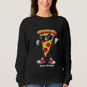 Sweatshirt Tranche de Pizza Danseuse Un Design Ludique et Dél