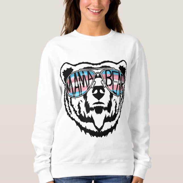 Sweatshirt Trans Mama Oear Fier Maman Ally Transgenre Arc-en- (Devant)