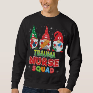 Sweatshirt Trauma Infirmière Squad Gnomes de Noël Gomme Doule
