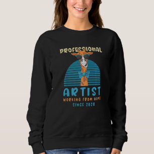 Sweatshirt Travail De L'Artiste Artiste À Domicile Llama Desi