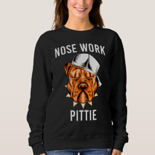 Sweatshirt Travail du nez Pittie Pitbull Tête de chien Visage