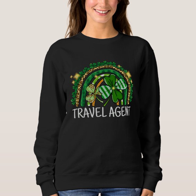 Sweatshirt Travel Agent Rainbow Lucky St Patrick's Day Shamro (Devant)