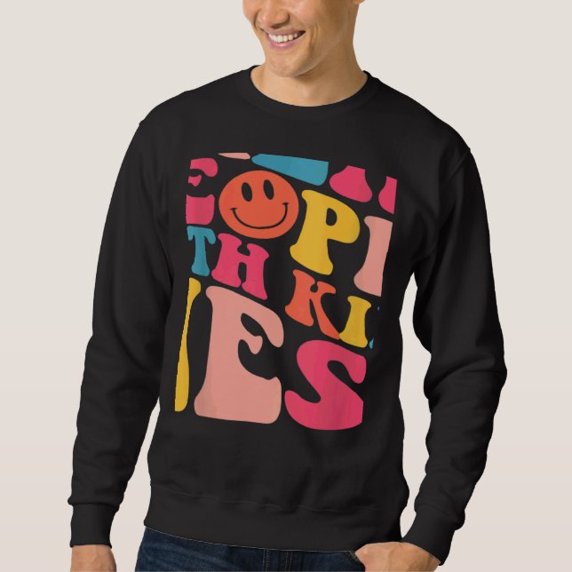 Sweatshirt Treat People With Kindness TPWK Trendy Preppy On B (Devant)