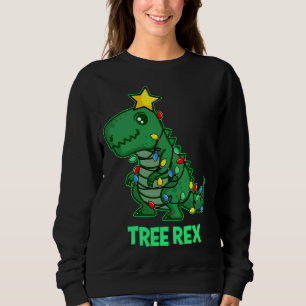 Sweatshirt Tree Rex Funny Mignonne Retro Christmas Dino