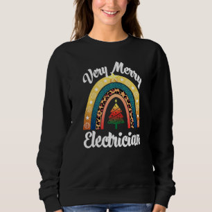 Sweatshirt Très Joyeux Electricien Rainbow Women Profession L