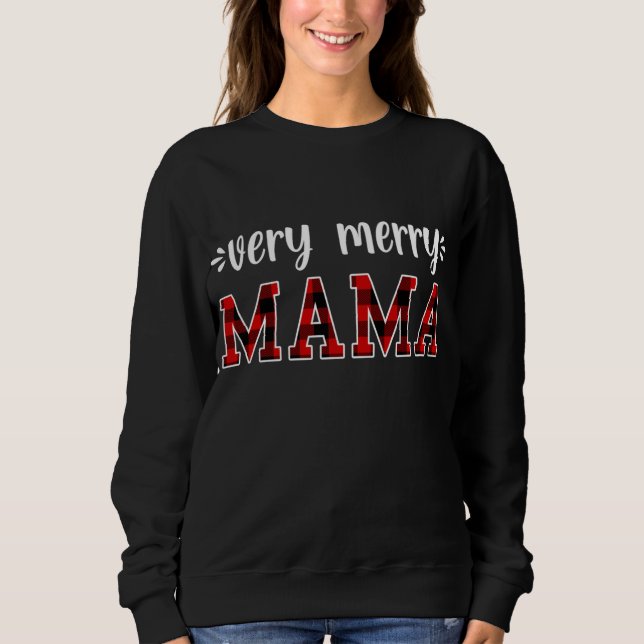 Sweatshirt très joyeux maman, Joyeux pyjamas de famille de No (Devant)
