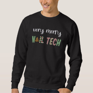 Sweatshirt Très Joyeux Nail Tech Beauté Artiste Noël Arbre