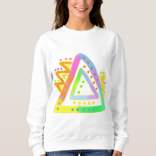 Sweatshirt Triangles Colorful Art Abstrait à porter
