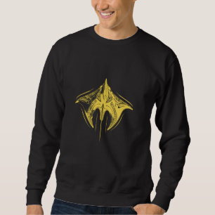 Sweatshirt Tribal Stingray Manta Ray Hawaiian Polynesian Dive
