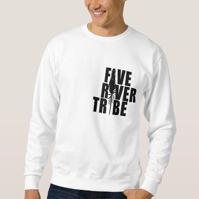 Sweatshirt Tribu de cinq rivières par humble le poète (Devant)