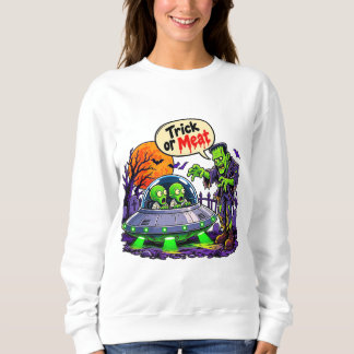 Sweatshirt Trick Or Meat – Humour d'Halloween