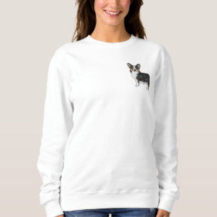 Sweatshirt Tricolore noir Pembroke Corgi gallois mignon chien