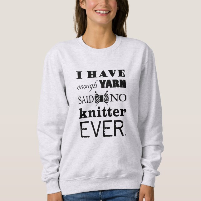 Sweatshirt Tricot ・ Pas Assez Fer Artisanat Typographie (Devant)