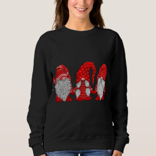 Sweatshirt Trois gnomes en costume rouge Noël - Hanging Wi