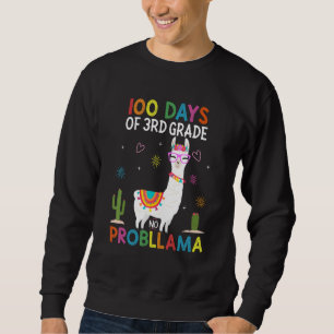 Sweatshirt Troisième 3e année Prof de lama sans prob 100e jou