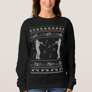 Sweatshirt Trombone Christmas Funny Band Ugly Sweer