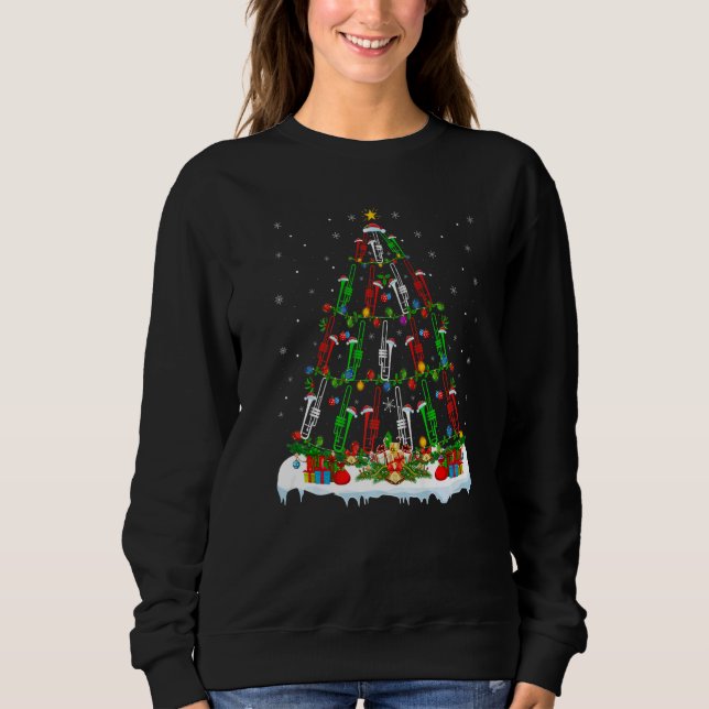 Sweatshirt Trombone Music  Xmas Lights Trombone Christmas Tre (Devant)