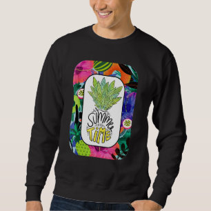 Sweatshirt Tropical Violet Plage Hawaïen Aloha Violet Hawa