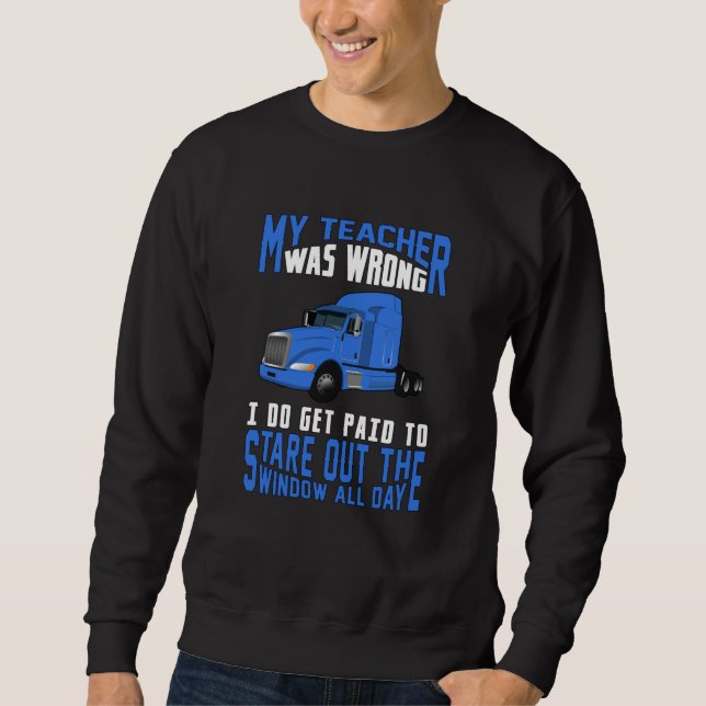 Sweatshirt Trucker Love Truck Driver Trucks Drôle Idée cadeau (Devant)
