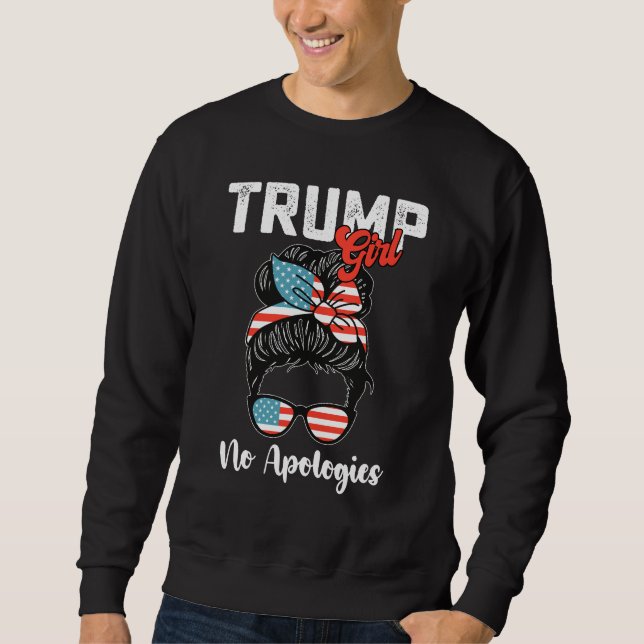 Sweatshirt Trump Girl No excuse pour l'élection présidentiell (Devant)