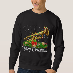 Sweatshirt Trumpet Music Lover Correspondance Santa Hat Trump