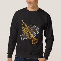 Trumpet Player Musical Notes Jazz Music Art