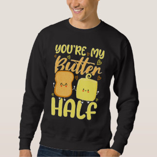 Sweatshirt Tu es mon demi-beurre de la Saint-Valentin