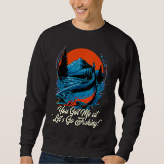 Sweatshirt Tu m'as eu à Allons pêcher Passionné de pêche Pass