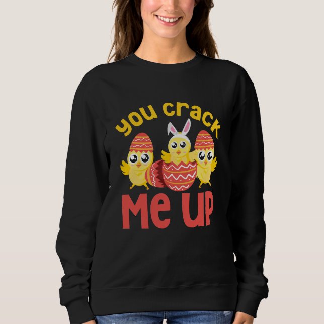 Sweatshirt Tu M'As Frappé Les Poussins De Pâques (Devant)