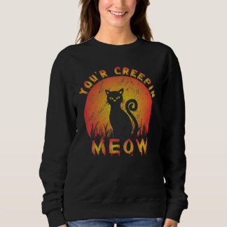 Sweatshirt Tu me fais peur, chat d'Halloween