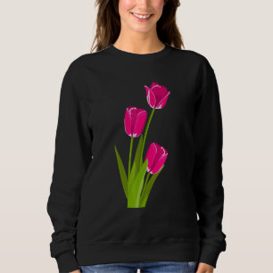Sweatshirt Tulipes roses