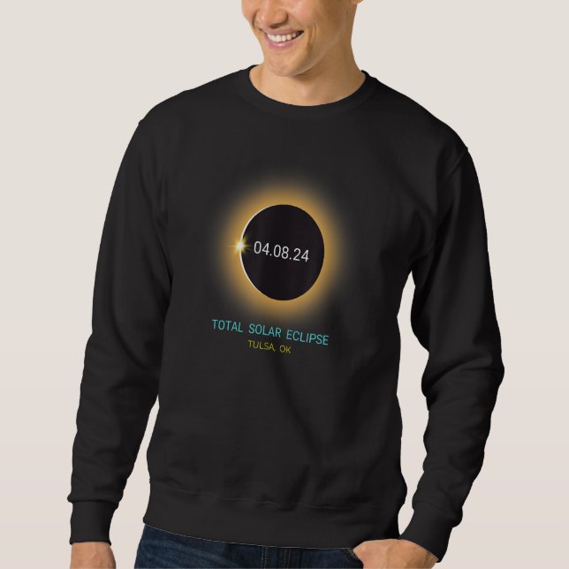 Sweatshirt Tulsa OK Total Solar Eclipse 040824 Oklahoma Souve (Devant)